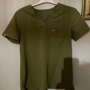 Martini Olive One Pocket Scrub Top